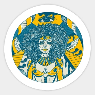 Retro Wave Kemet Warrior Sticker